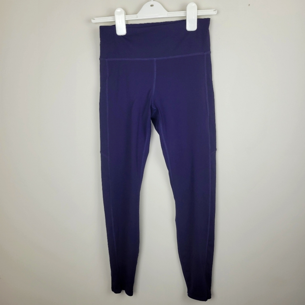 VUORI Stride Running Workout Leggings Dark Purple XS High Rise - Picture 2 of 11